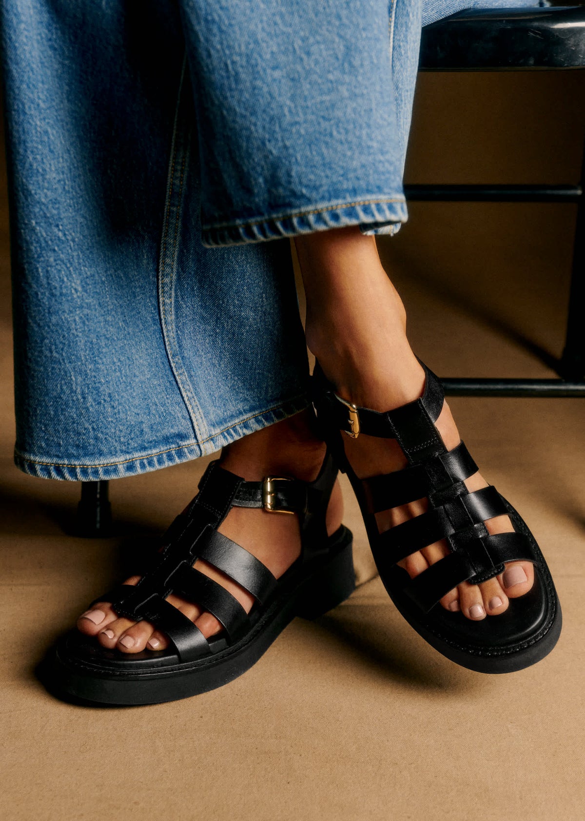 Sandales Low Allie - Noir Lisse