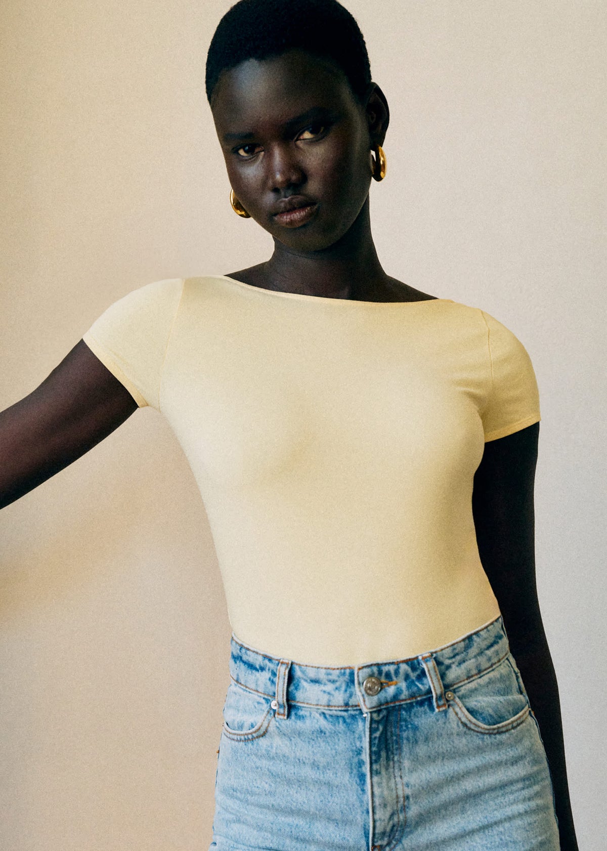 T-Shirt Anissa - Jaune Pastel