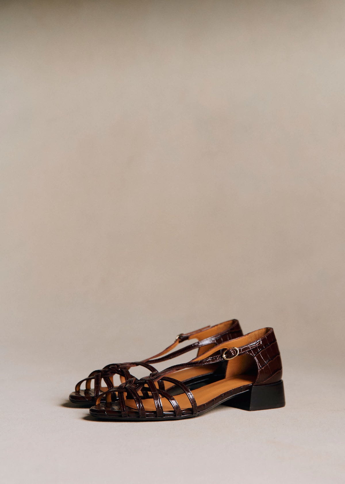 Sandales low Juliette - Brun Croco
