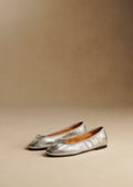 Ballerines Low Agathe - Argent Plissé