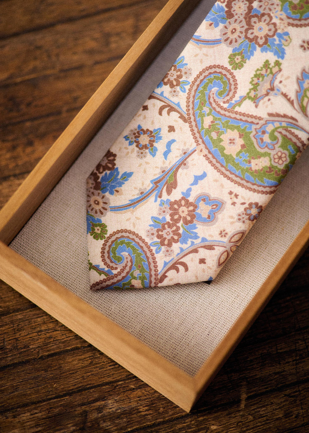 Cravate Fletcher - Beige Imprimé Floral