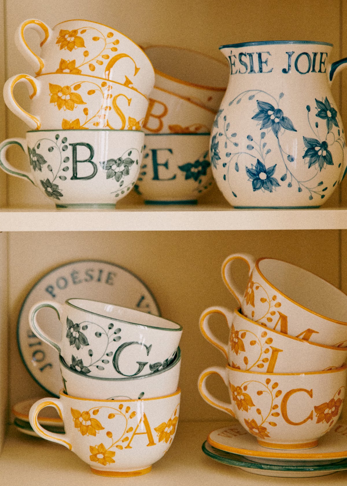 Tasse Poème - Bleu orage - Lettre Q