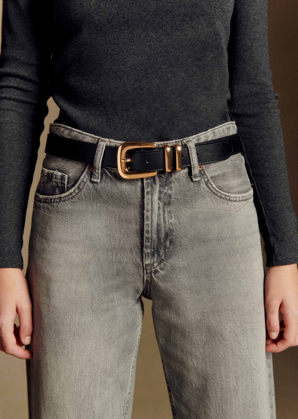 Ceinture Oria - Noir Lisse