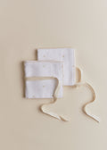Set de 2 langes - Coeur Beige