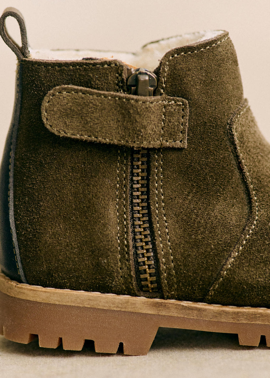 Bottines Elio - Kaki / fourré