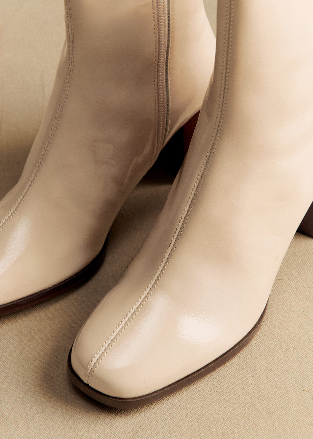 Bottines Axelle - Ecru Vernis