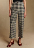 Pantalon Martin Crop - Vichy Noir Écru