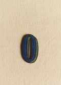 Ecusson vert / bleu - Lettre O - Bleu