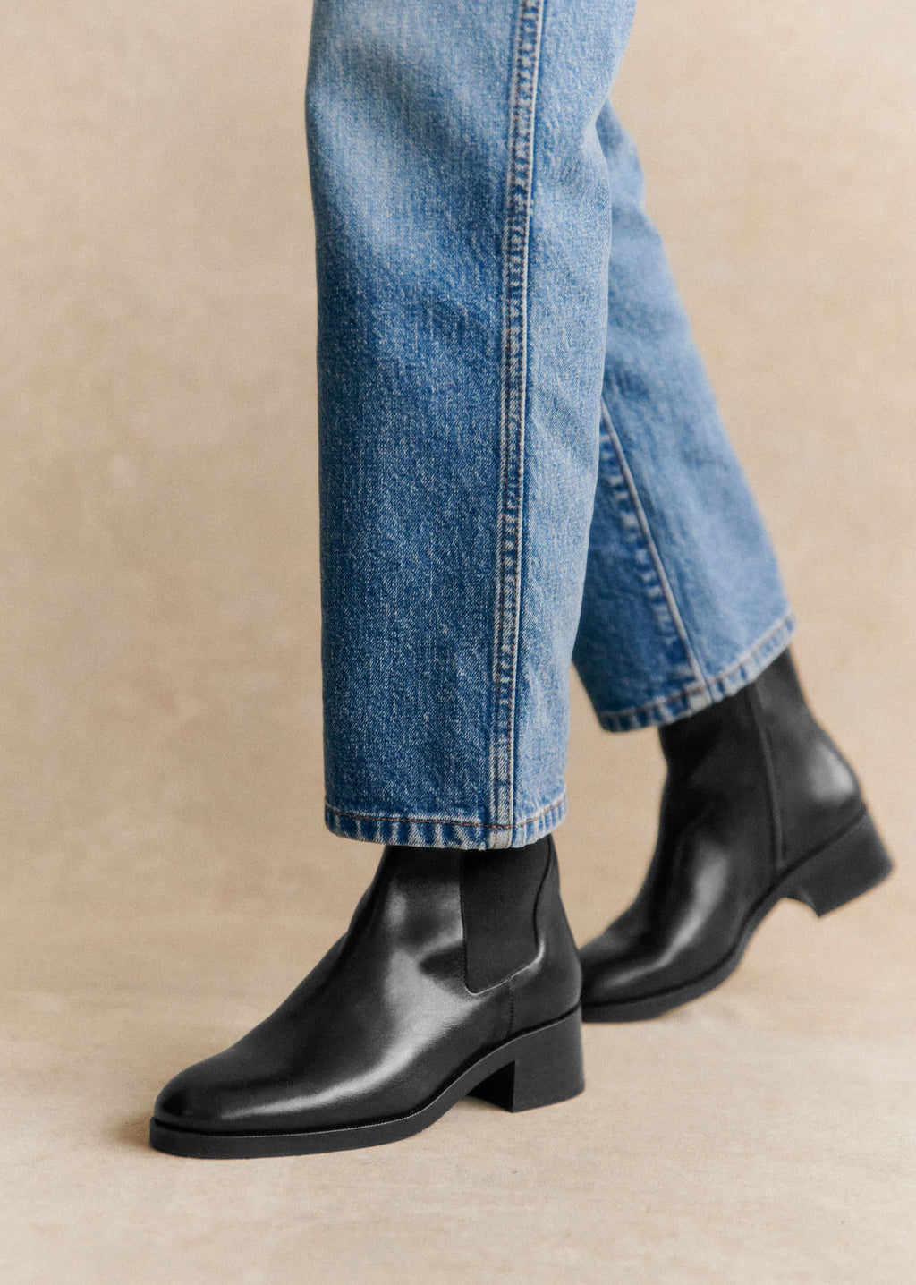 Bottines Low Agnès - Noir Glacé