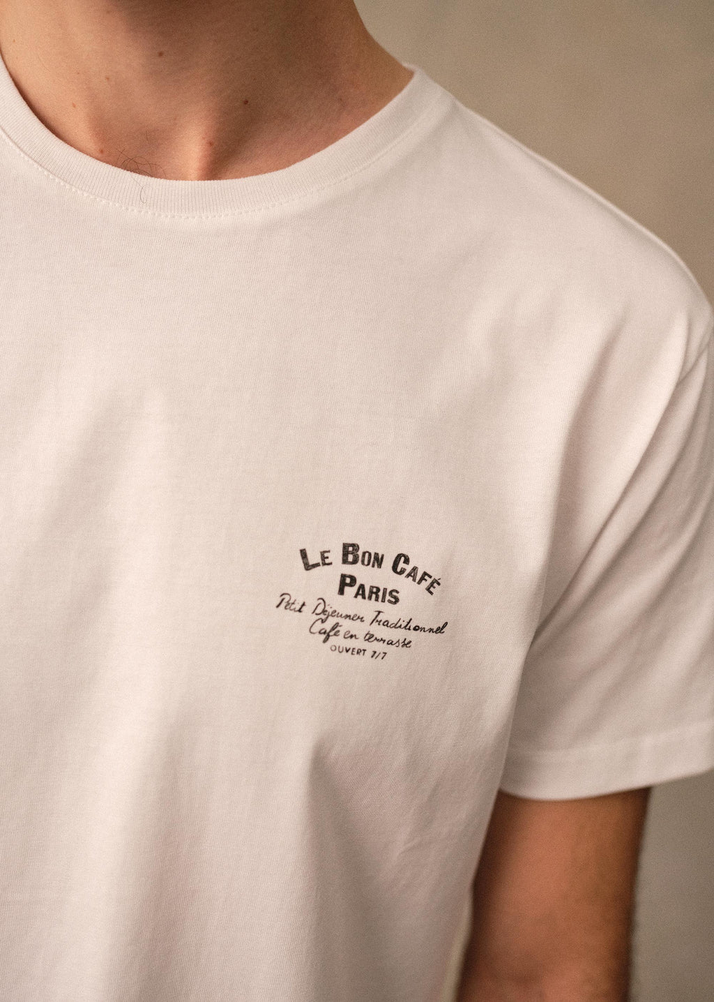 T-Shirt Le Bon Café Paris - Blanc