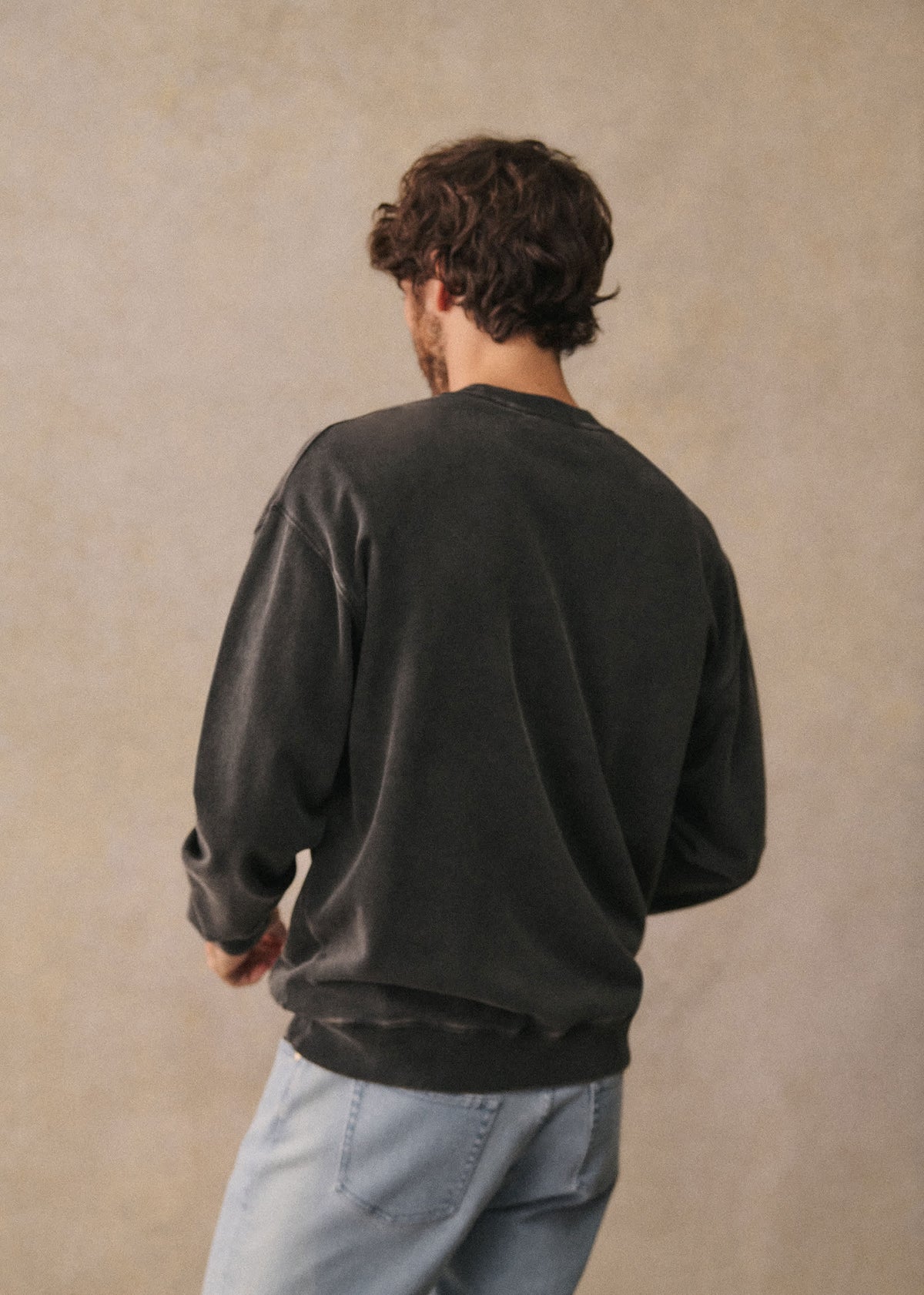 Sweatshirt Boxy - Noir Délavé