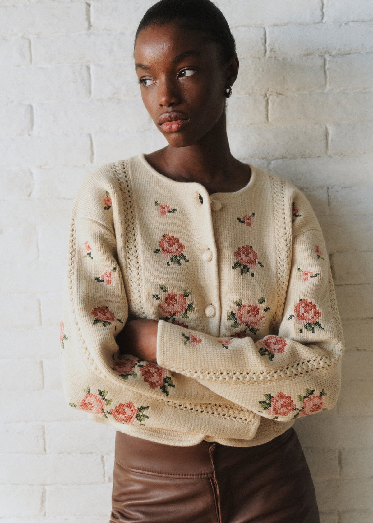 Gilet Caroline - Sézane x Sea NY - Crème Brodé