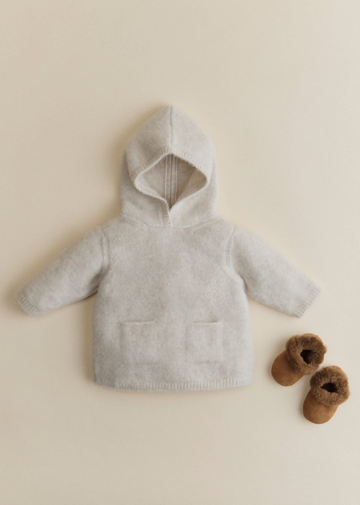 Manteau Maille Ourson - Naturel