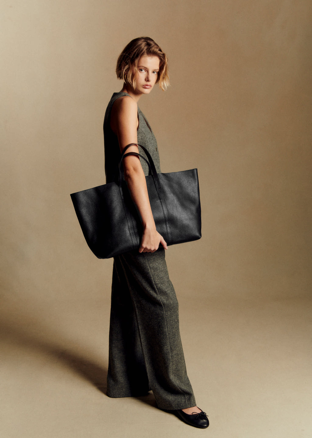 Cabas Maxi Gabin - Noir Grainé