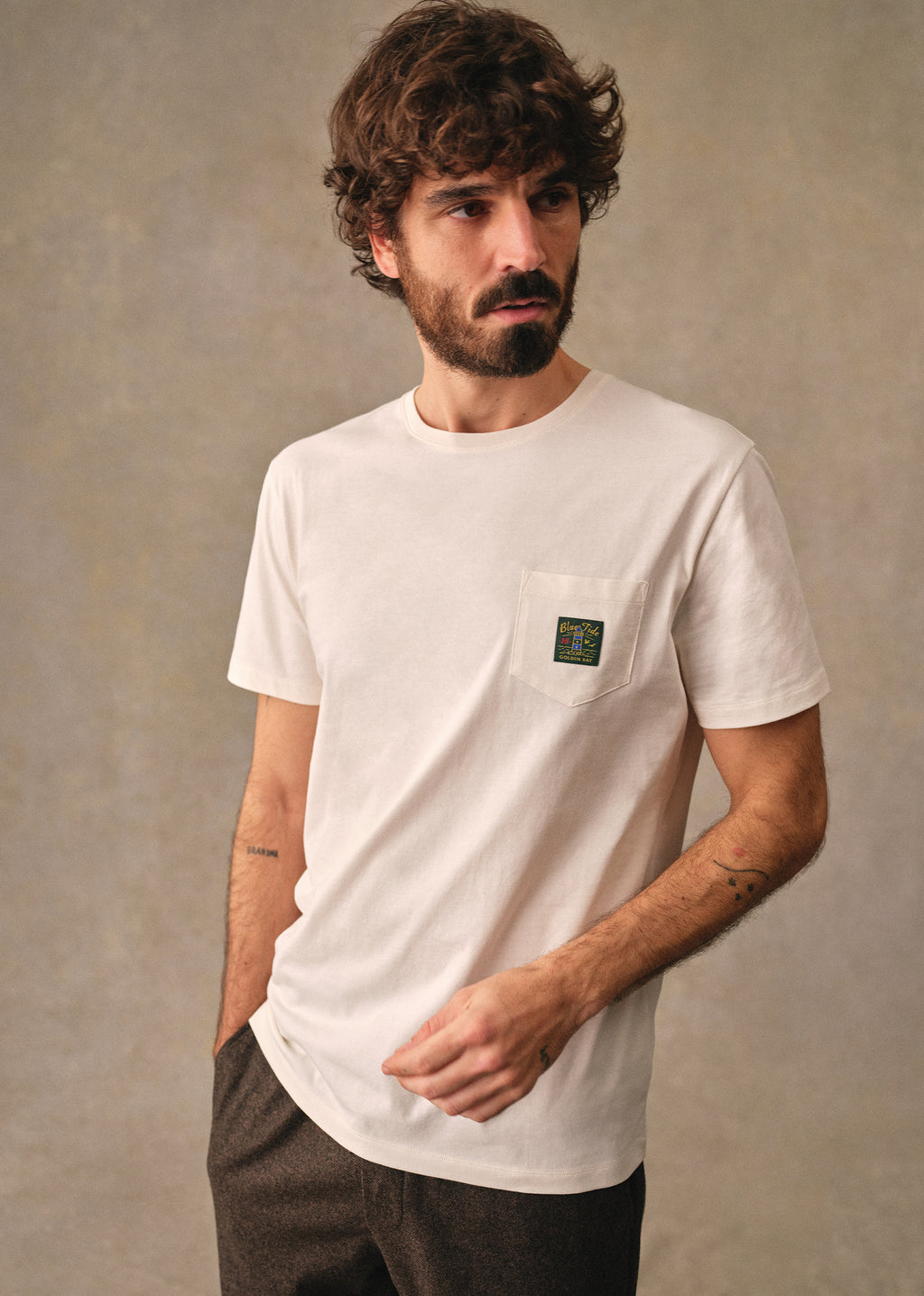 T-Shirt Blue Tide - Écru