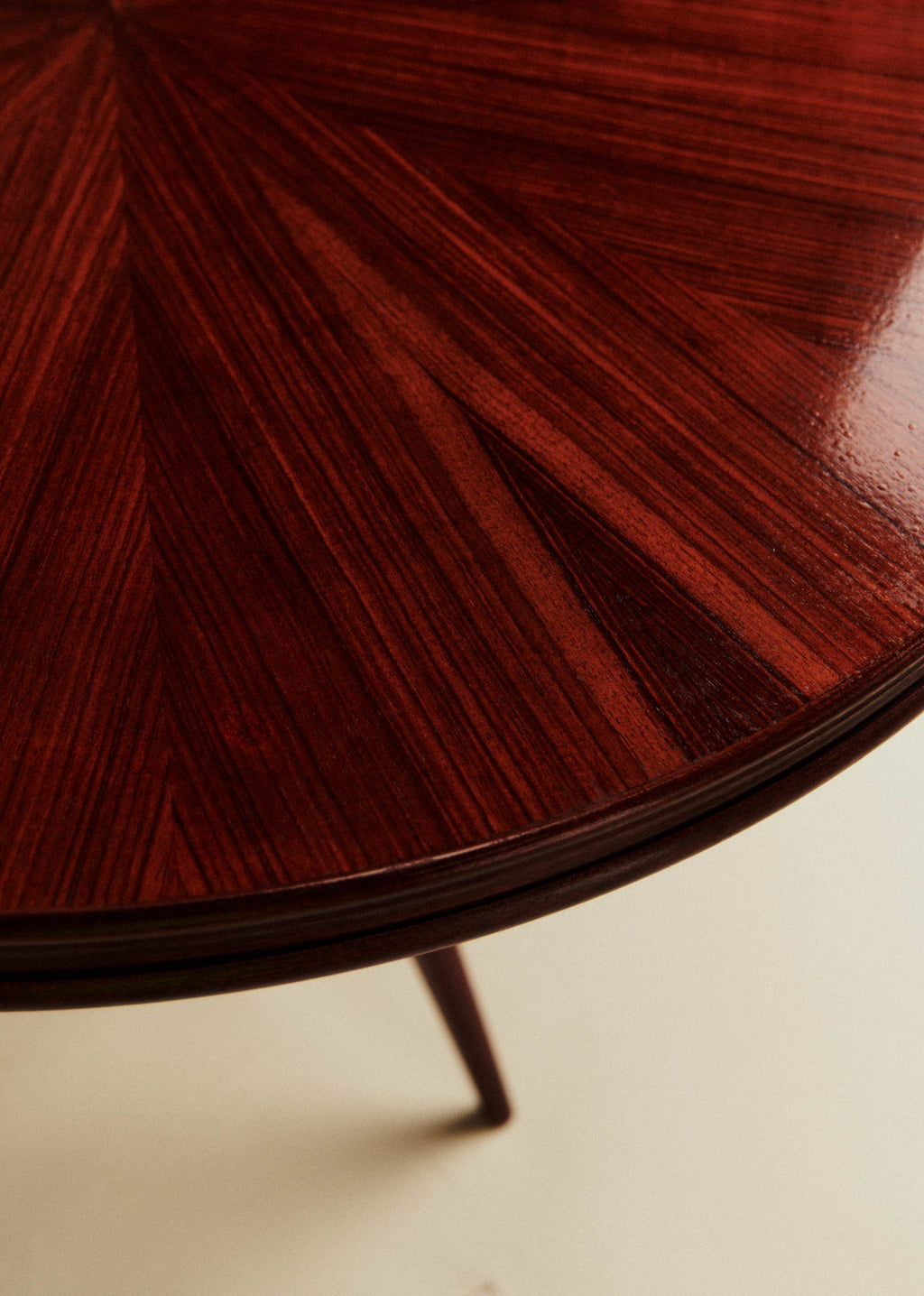 Table de bridge ronde vintage - Palissandre