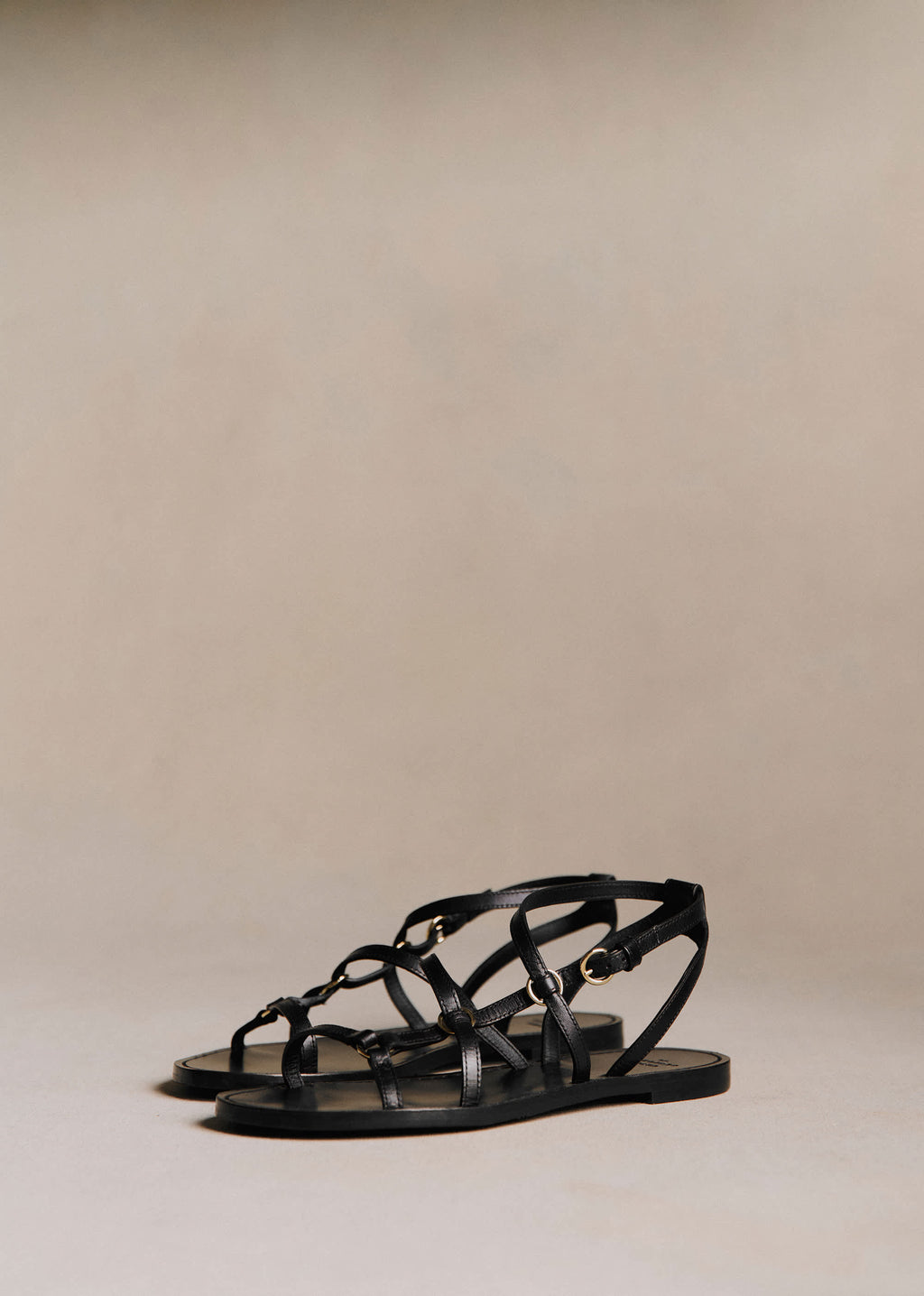 Sandales Low Inaya - Noir Lisse Héritage