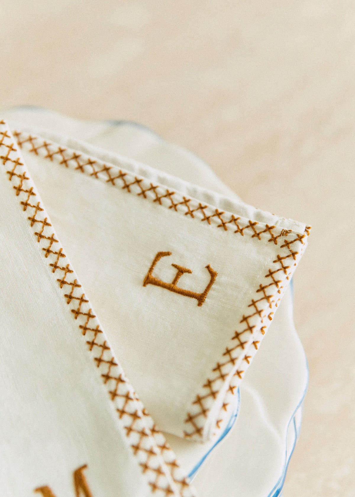 Serviette Monogramme - lettre E
