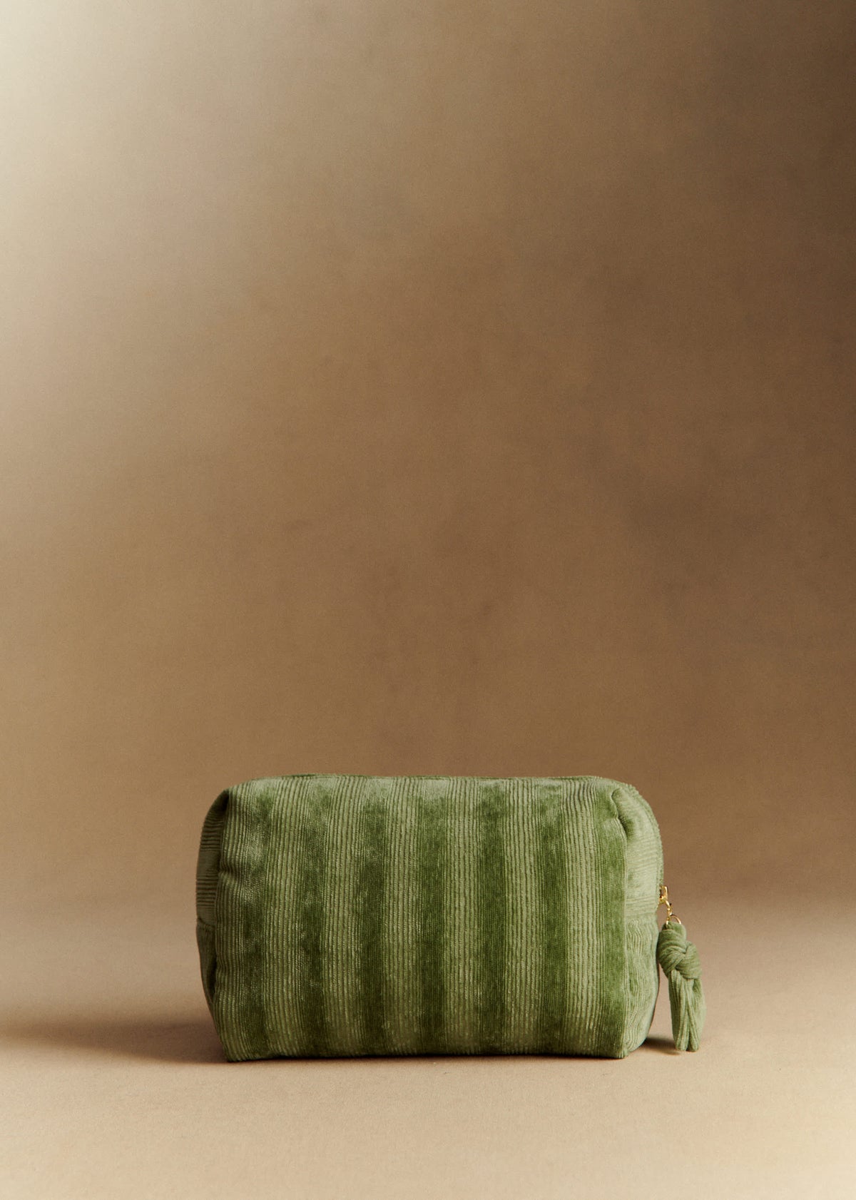 Trousse de toilette velours milleraie - Sauge
