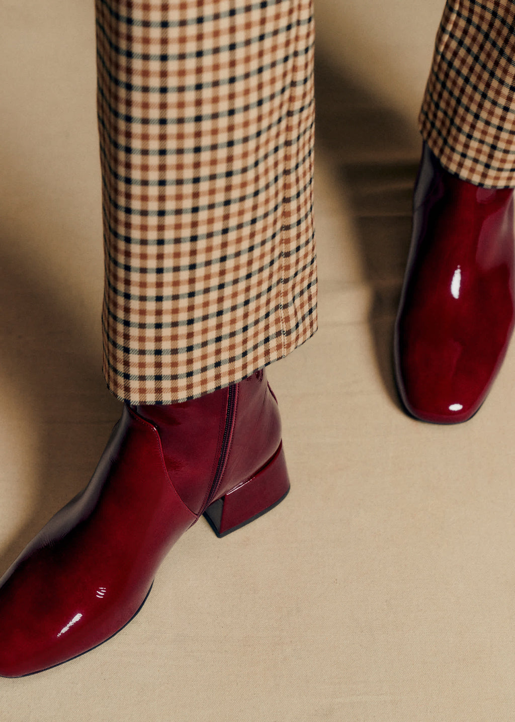 Bottines Low Paulette - Pourpre Vernis