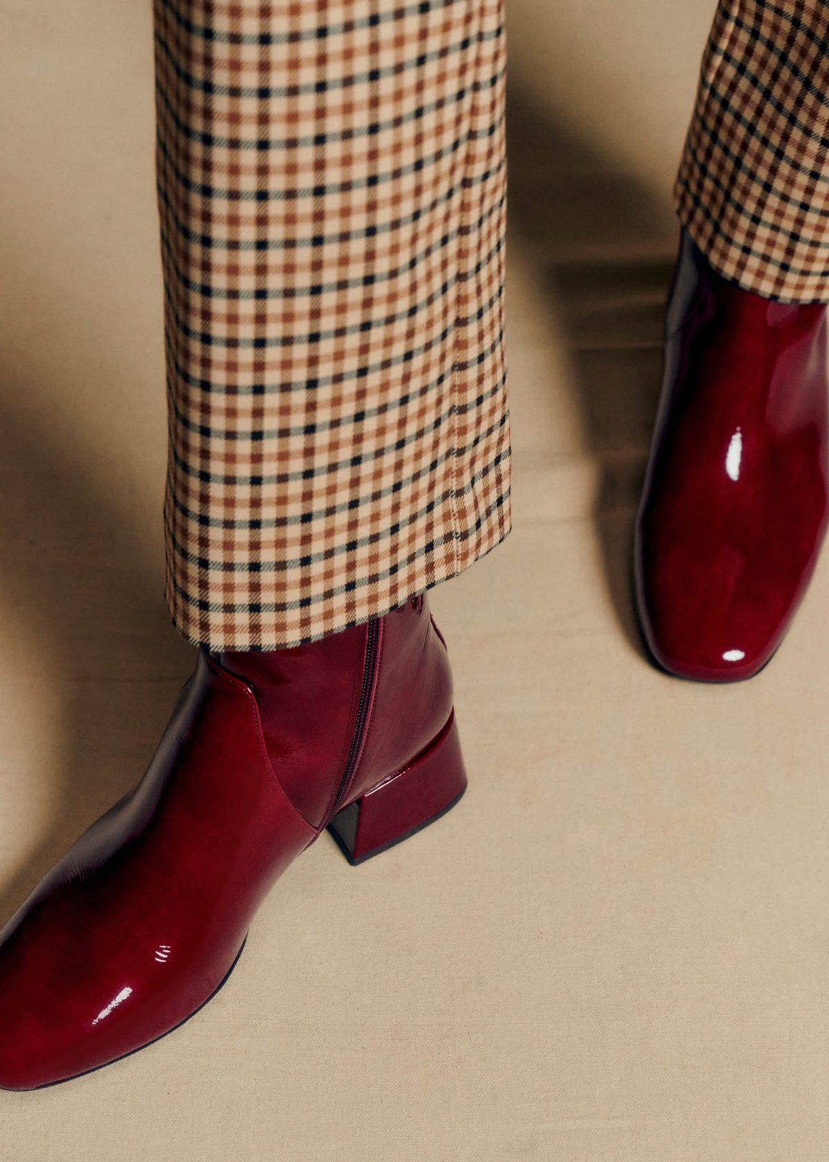 Bottines Low Paulette - Pourpre Vernis