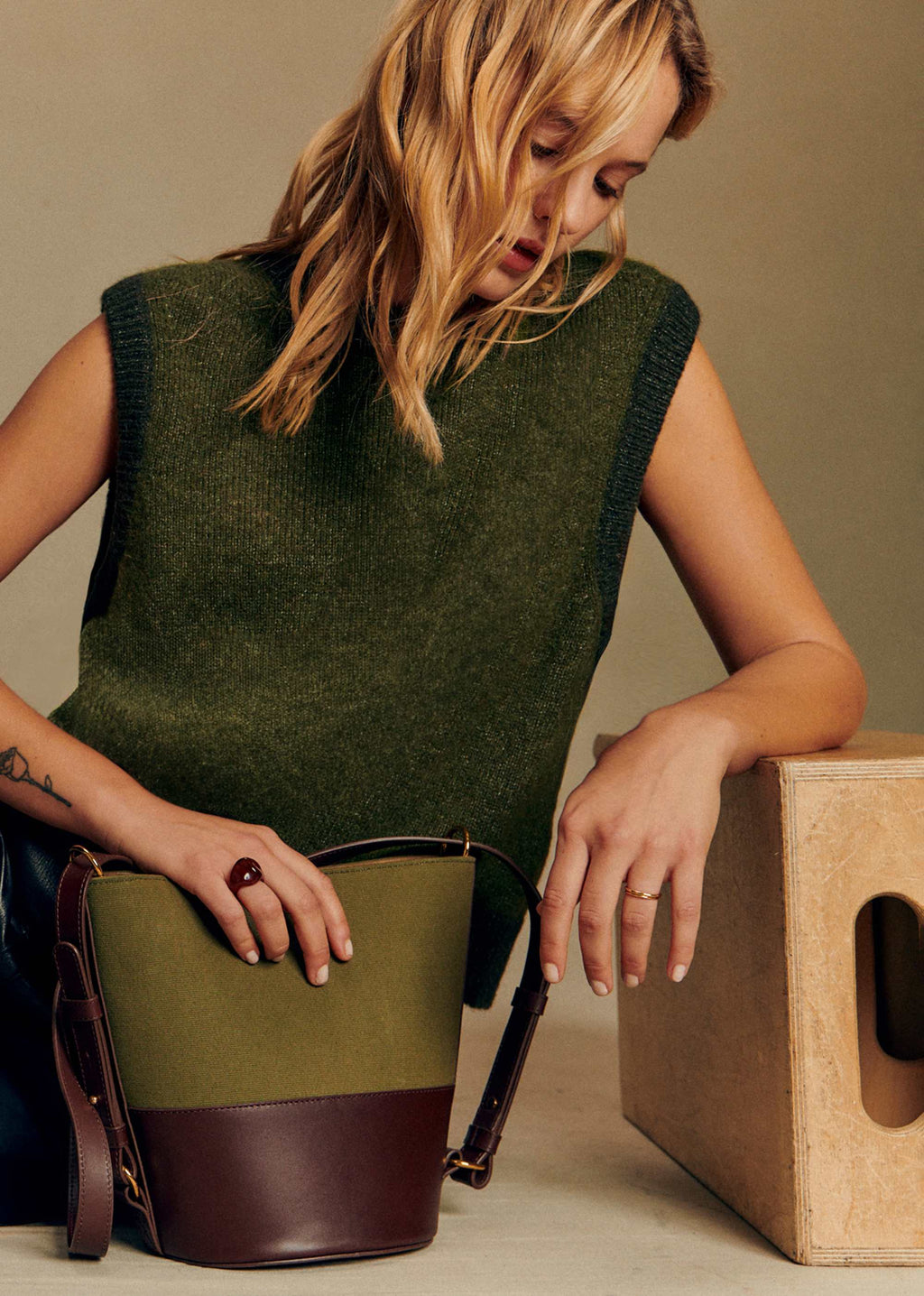 Pull Samuel - Vert Parfait / Vert Foncé