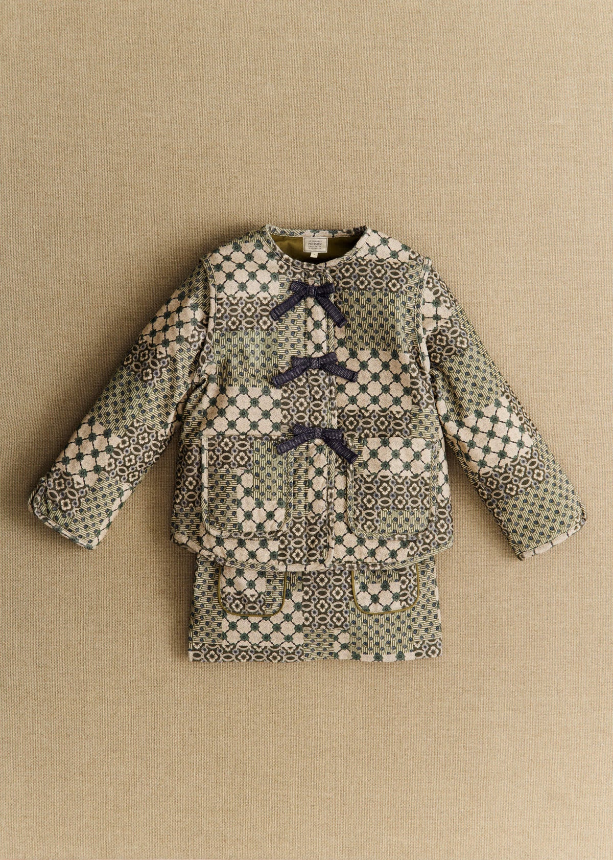 Manteau Sari - Petit Sézane x Antoinette Poisson - Imprimé Patchwork Dominote