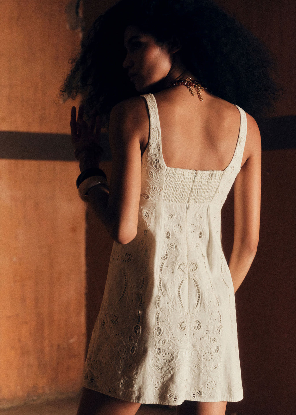 Robe Mafeo - Broderie Unie Ecru