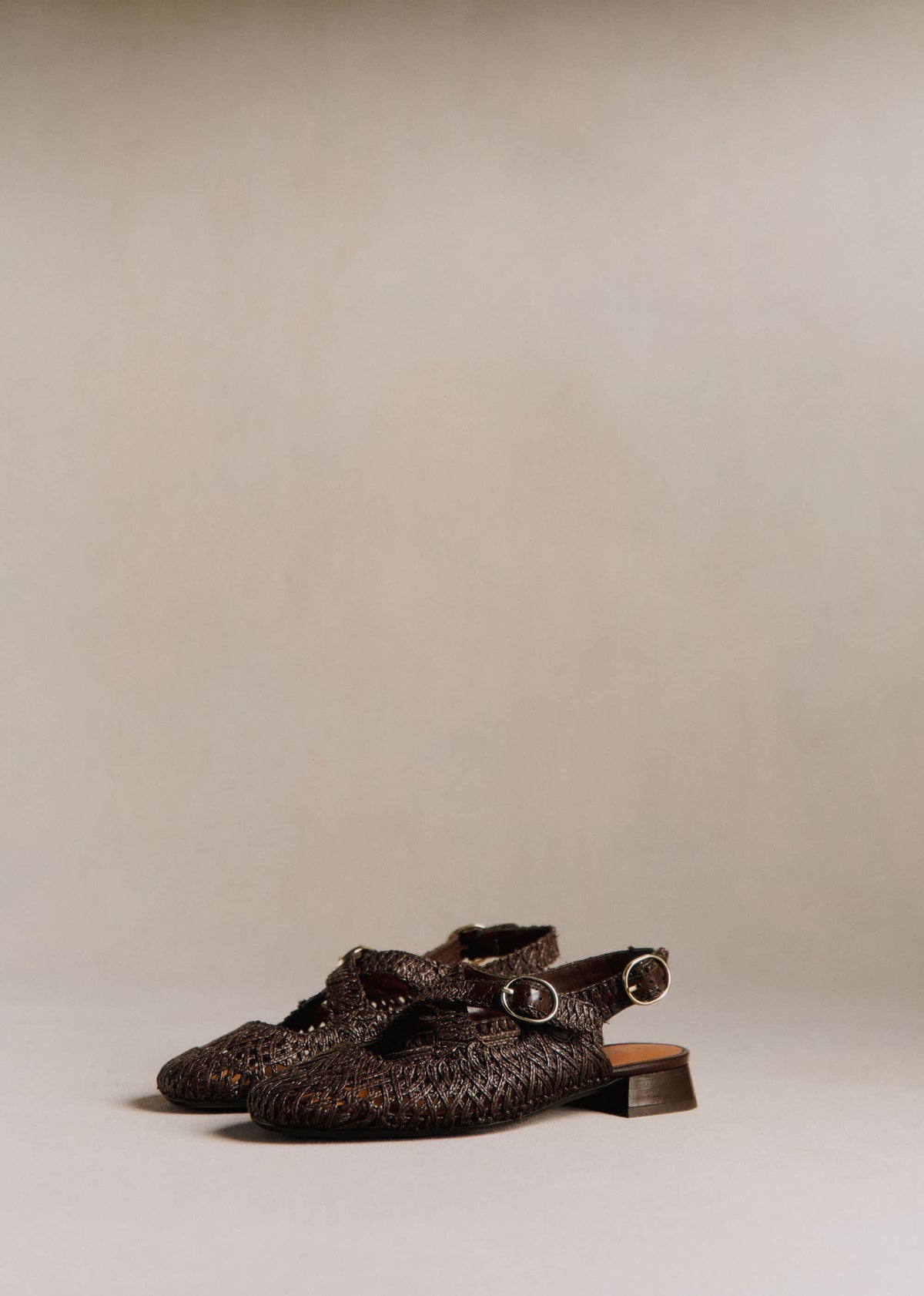 Ballerines Low Nala - Choco Textile Tressé