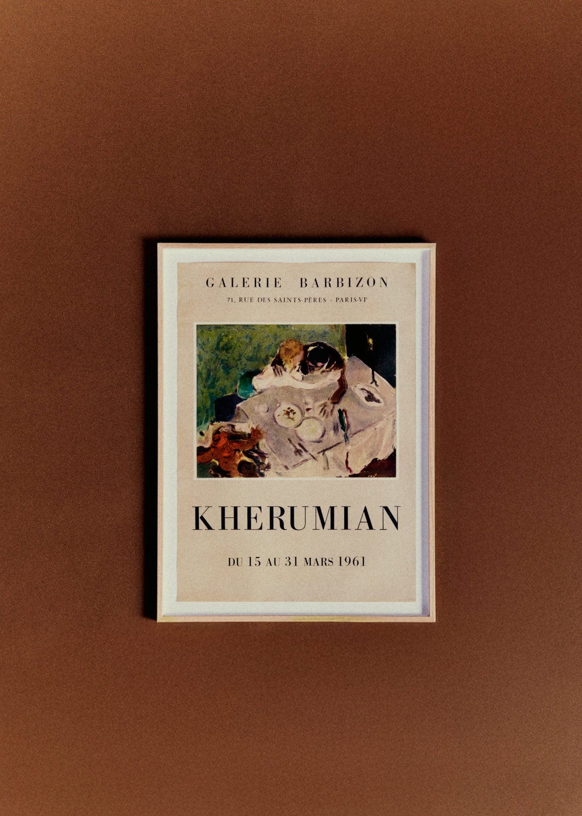 Affiche Galerie Barbizon, Kherumian, 1961 - 48,5 x 66 cm