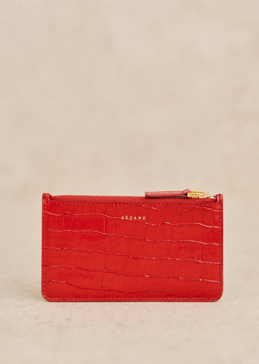 Porte-cartes Grand Alfred - Rouge Croco