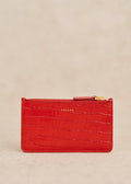 Porte-cartes Grand Alfred - Rouge Croco