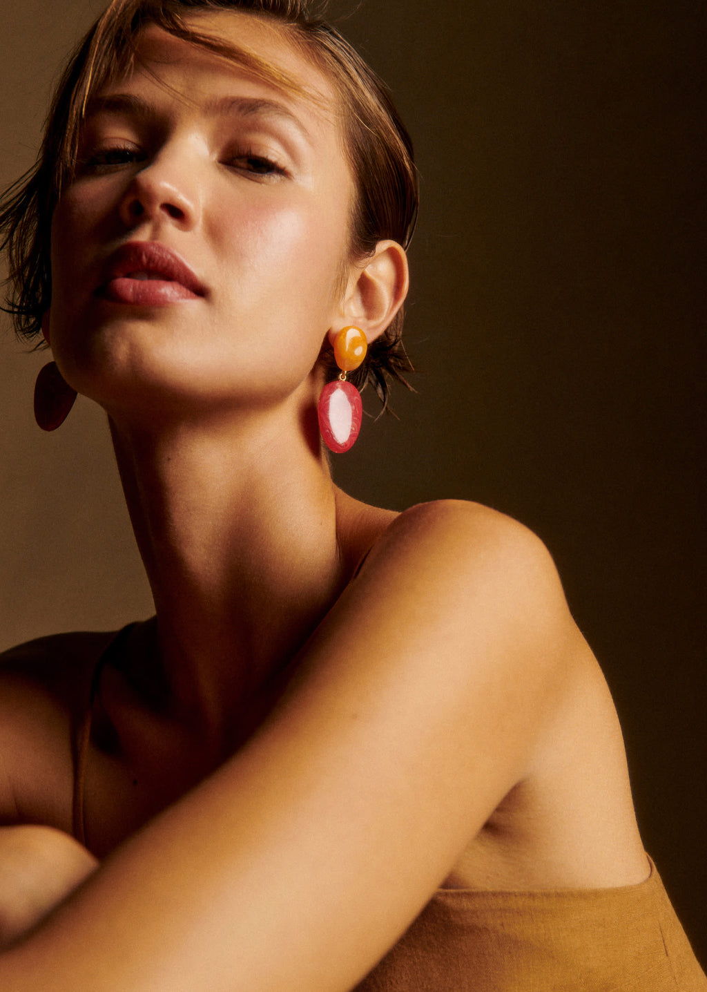 Boucles d'oreilles Carla - Rose Multi