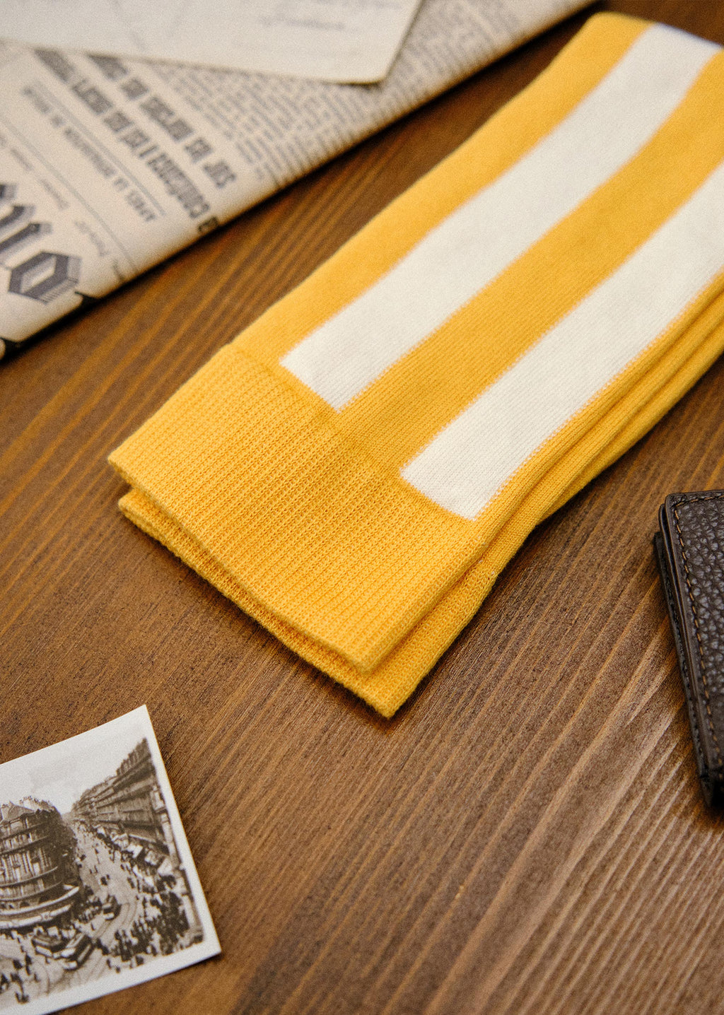 Chaussettes Pascal - Jaune / Écru