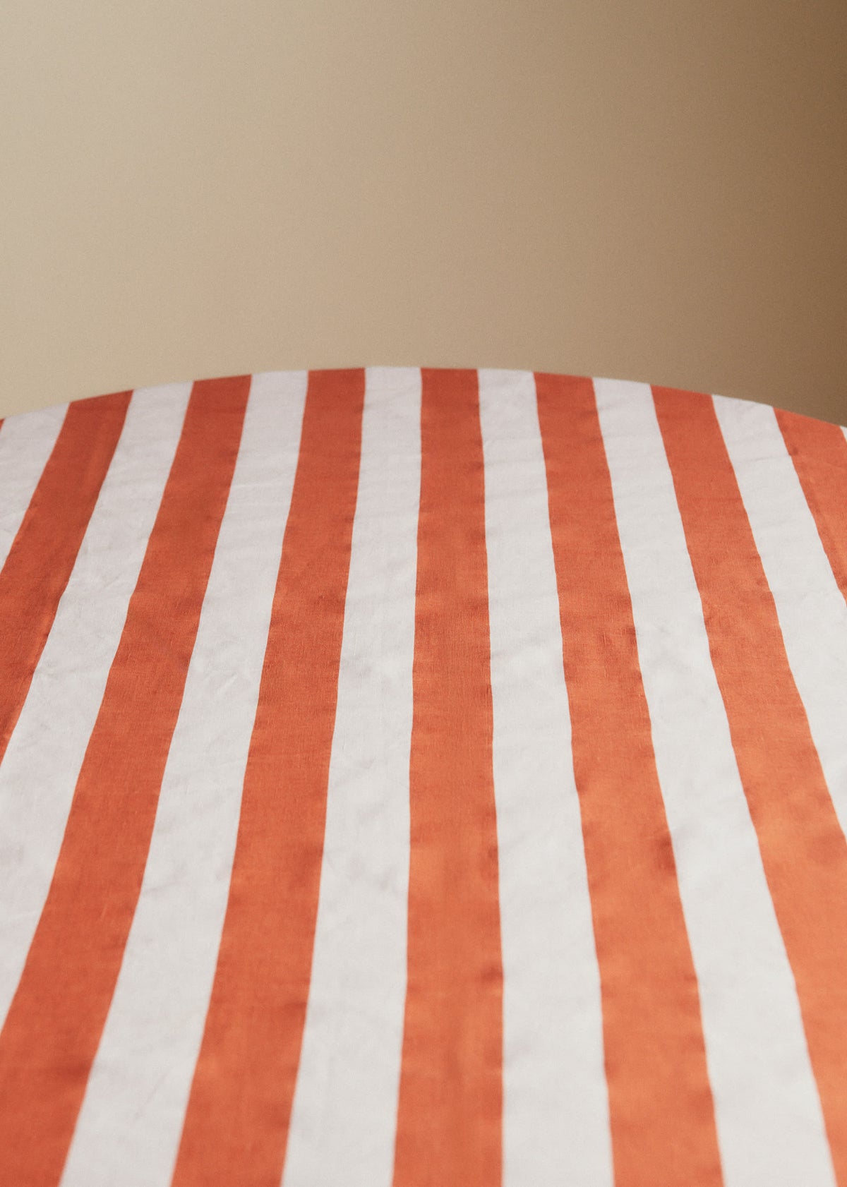 Nappe Imprimée - Rayures - Terre de Sienne