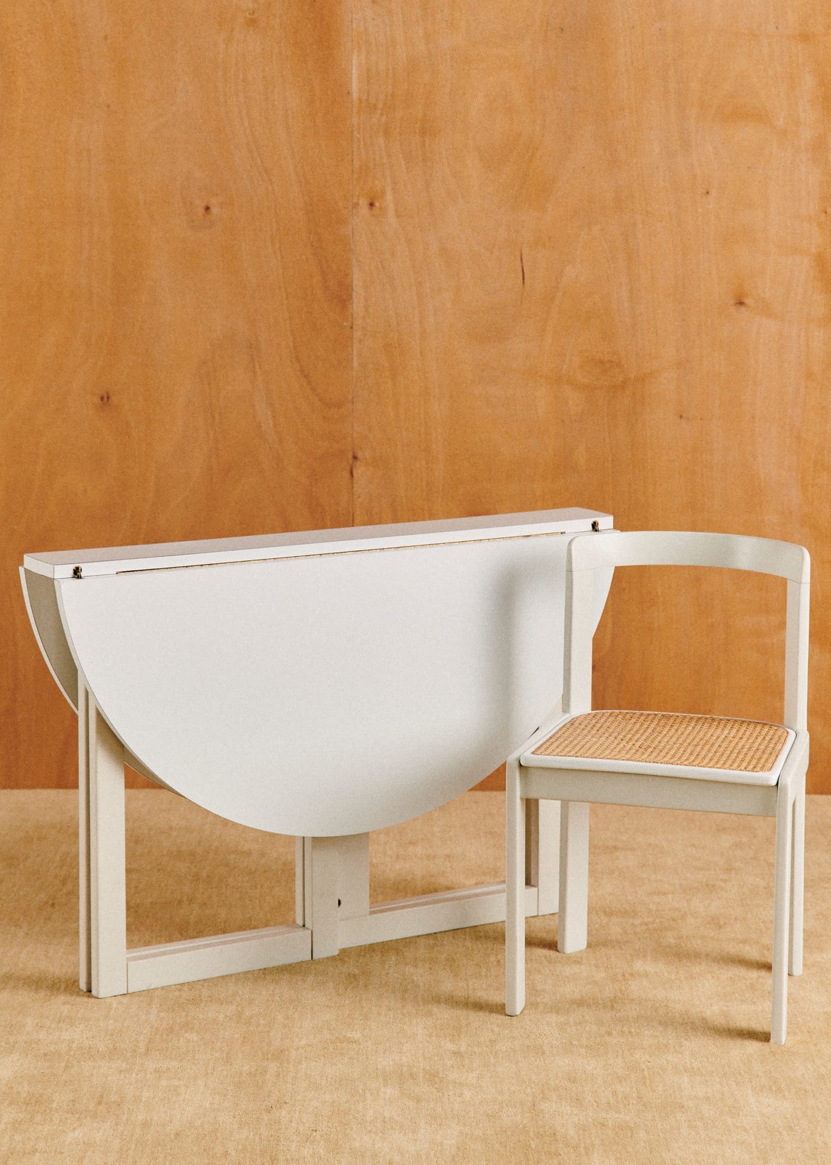 Ensemble de table et chaises blanches vintage - Bois