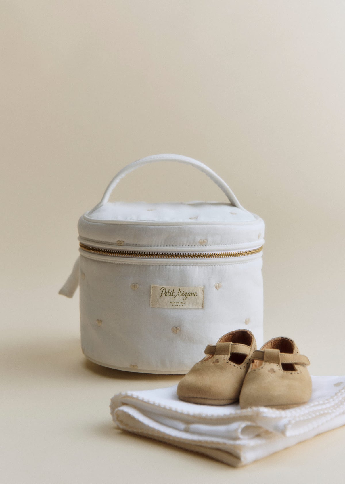 Vanity - Blanc Broderie Coeur Beige