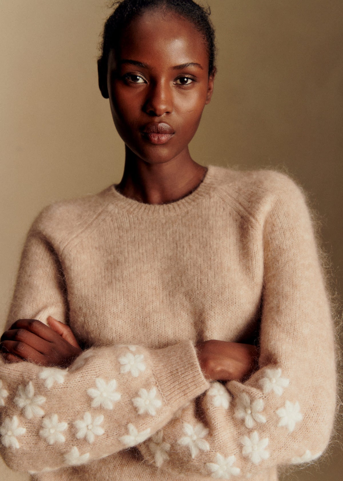 Pull Mélanie - Beige Chiné / Écru