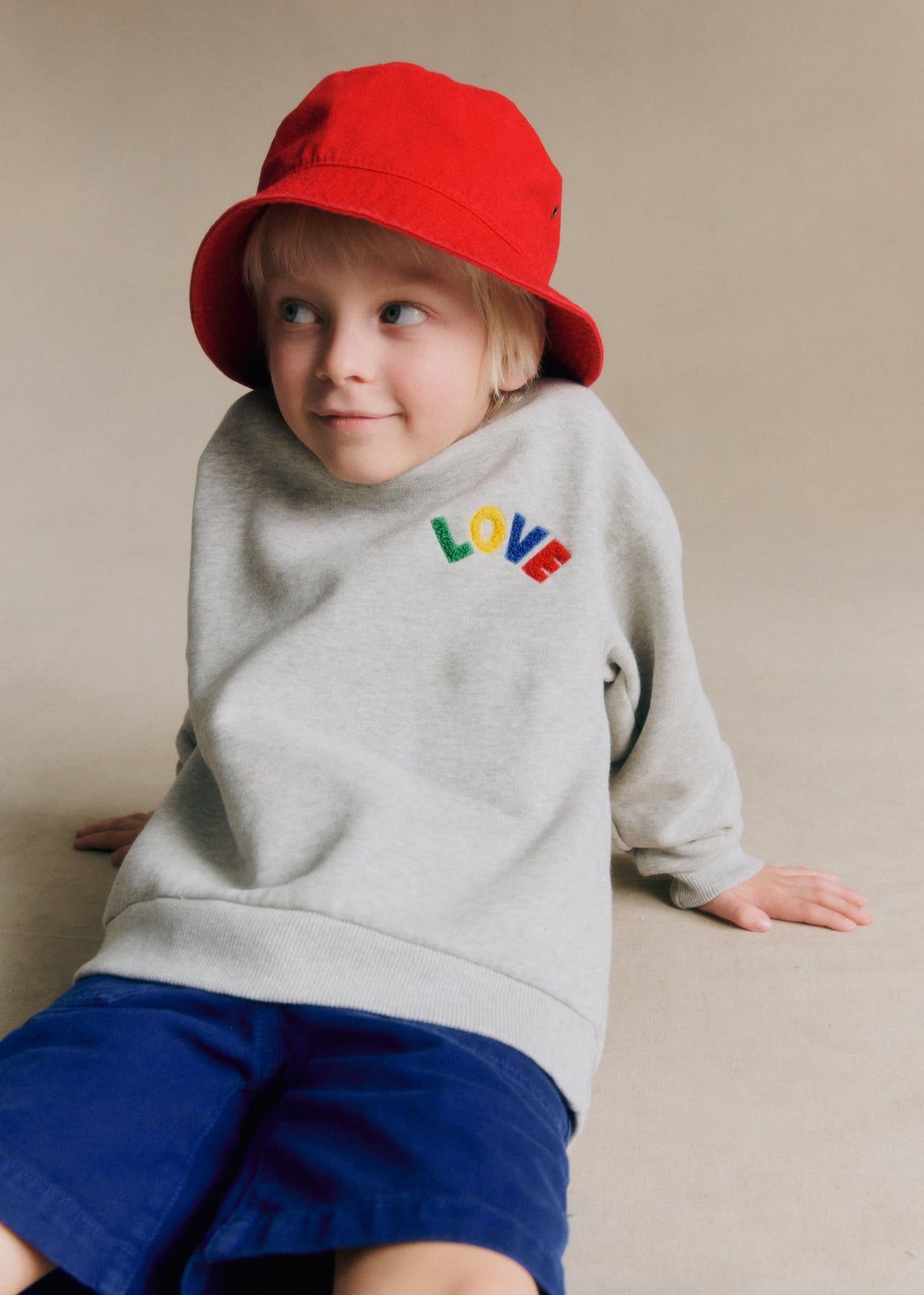 Sweat-Shirt Love - Gris Chiné / Multico