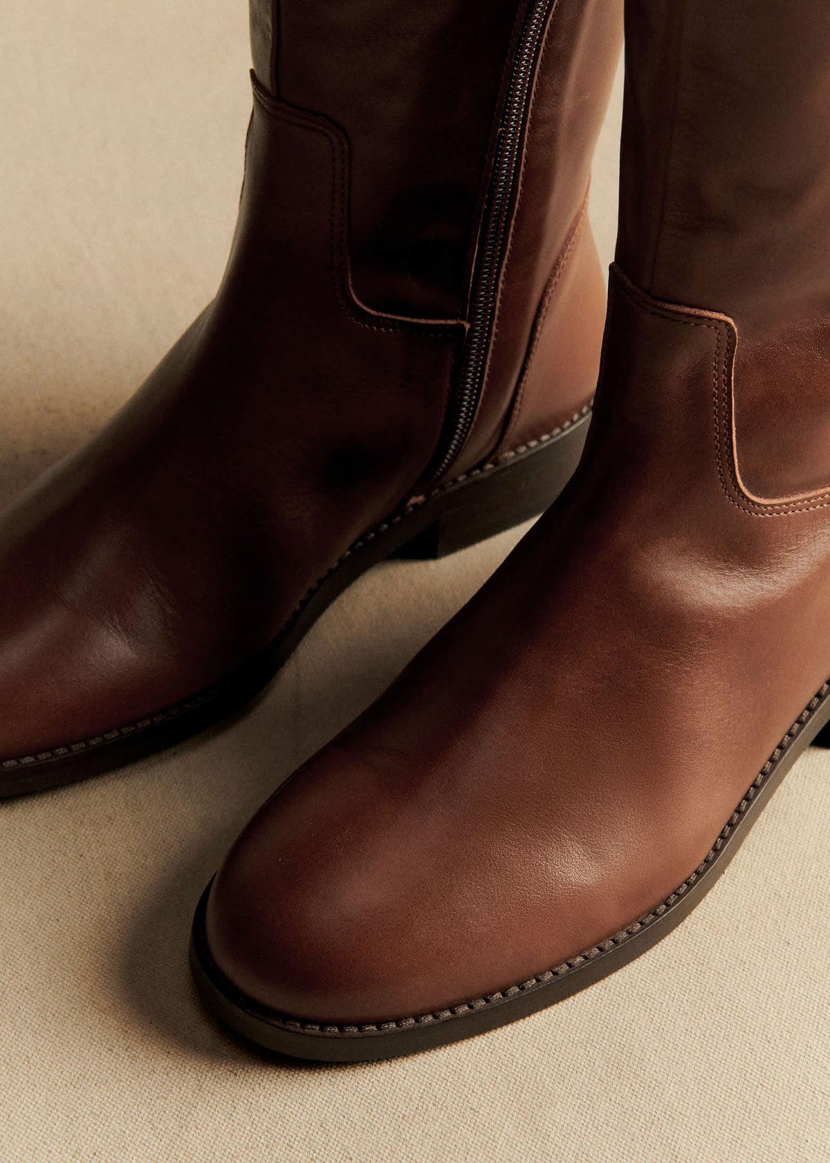 Cuissardes Low Lise - Camel Vintage