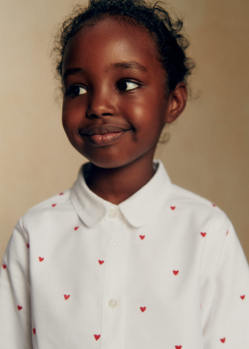 Chemise Pierro - Oxford Blanc / Coeurs Rouge