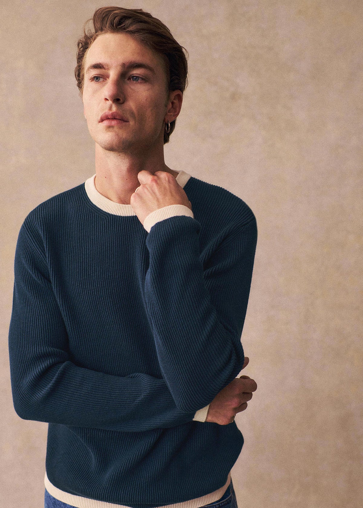 Pull Fenno - Bleu / Ecru