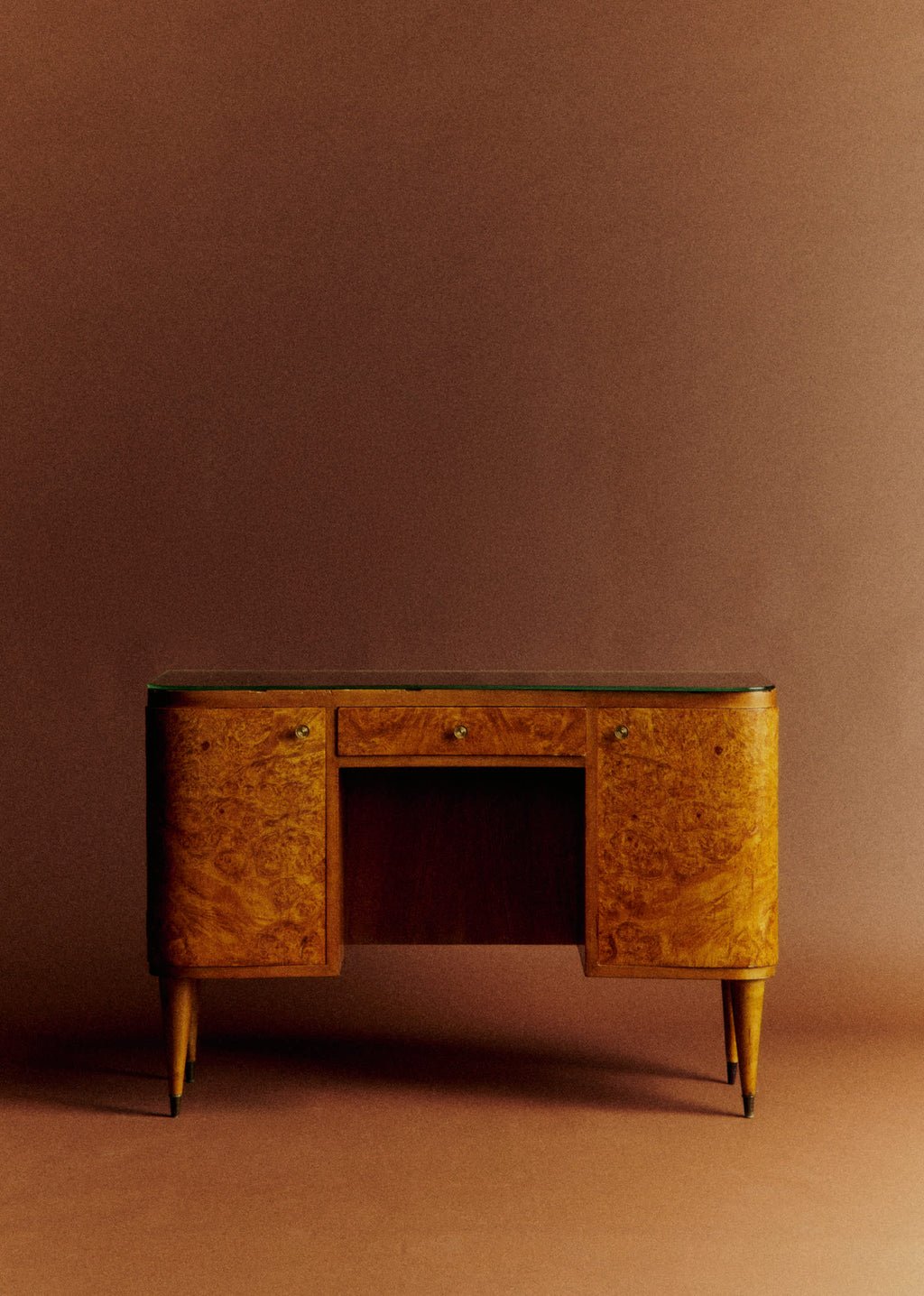 Coiffeuse vintage en loupe d'orme - Loupe d'orme