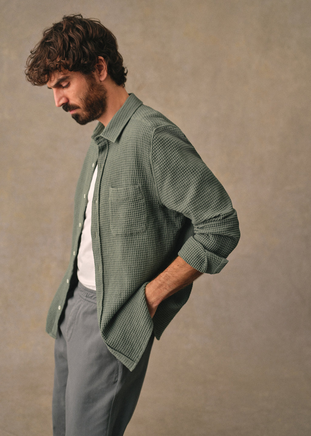 Chemise Lars Gaufrée - Vert Sauge
