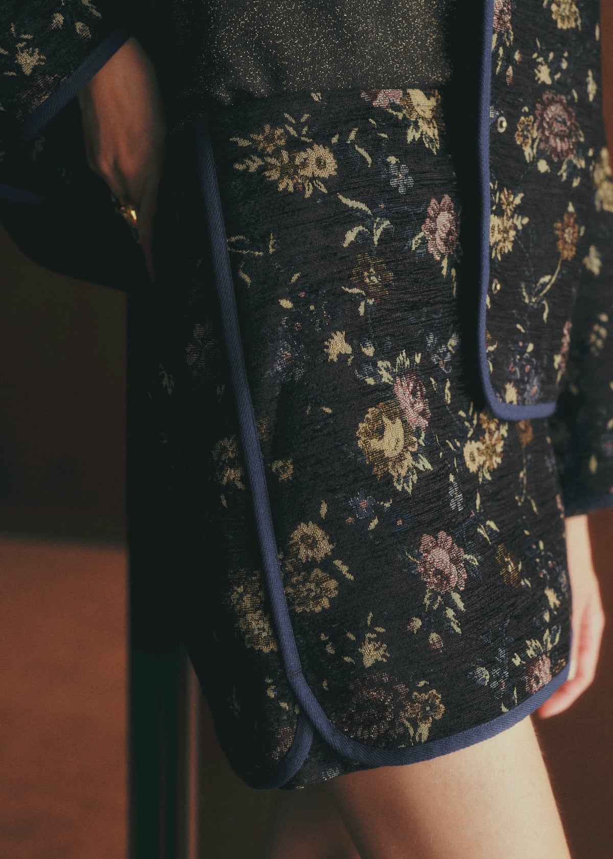Jupe TANINA - Jacquard fleur vintage