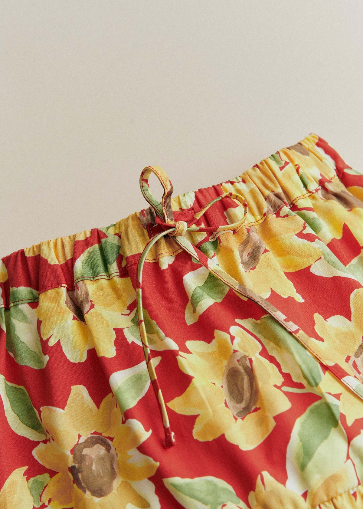 Jupe Annabelle - Imprimé Tournesols Rouge