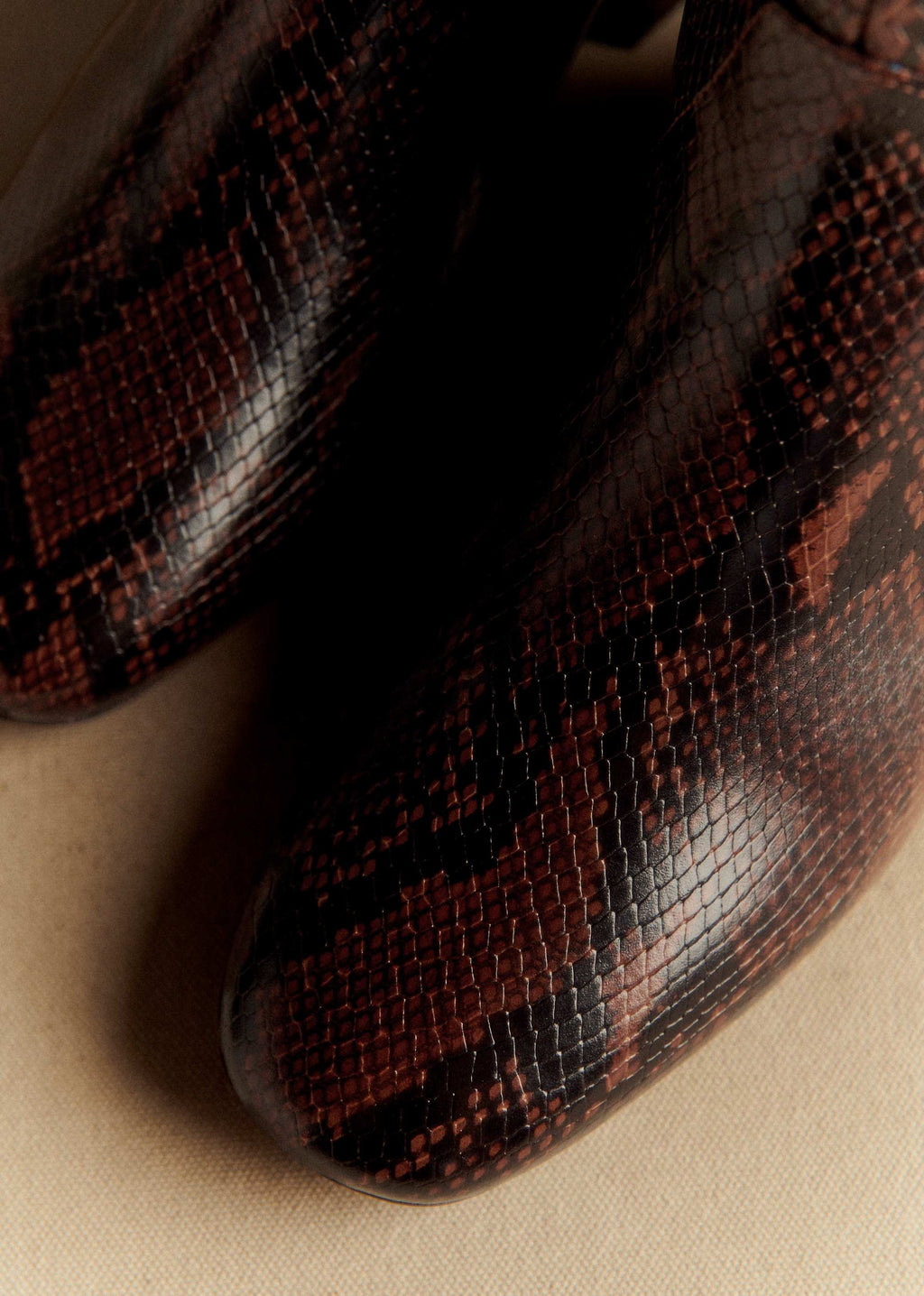 Bottines Low Paulette - Marron Python