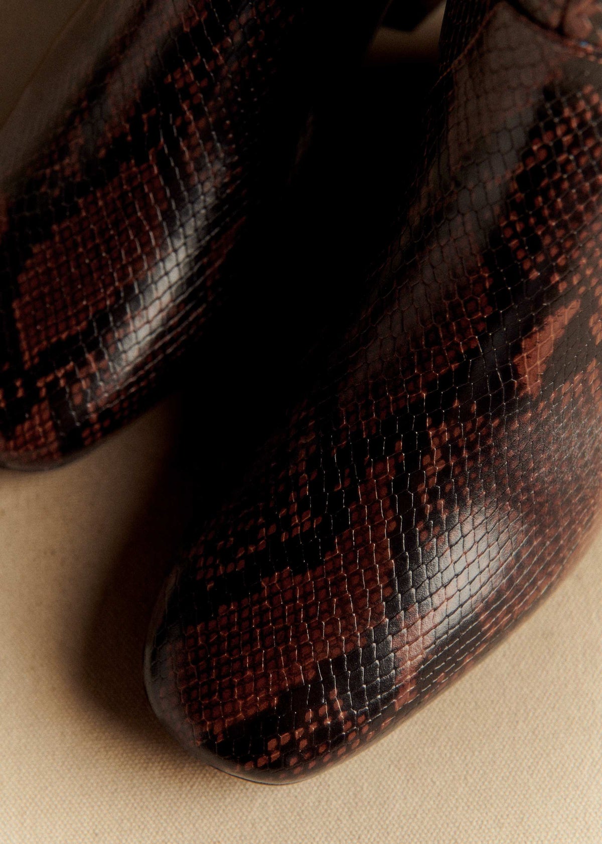 Bottines Low Paulette - Marron Python