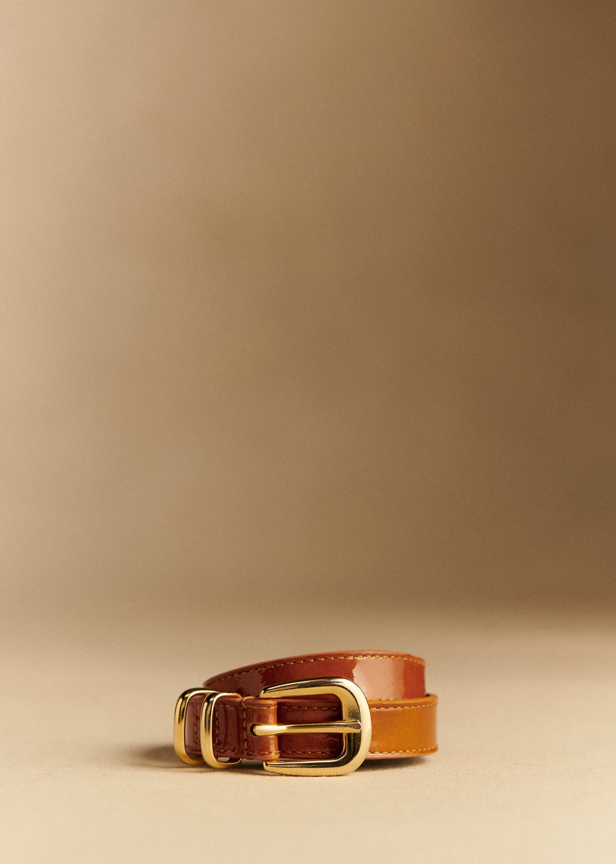 Ceinture Livie - Camel Vernis
