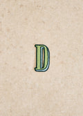 Ecusson vert / bleu - Lettre D - Vert